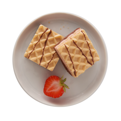 Gaufrettes aux fraises