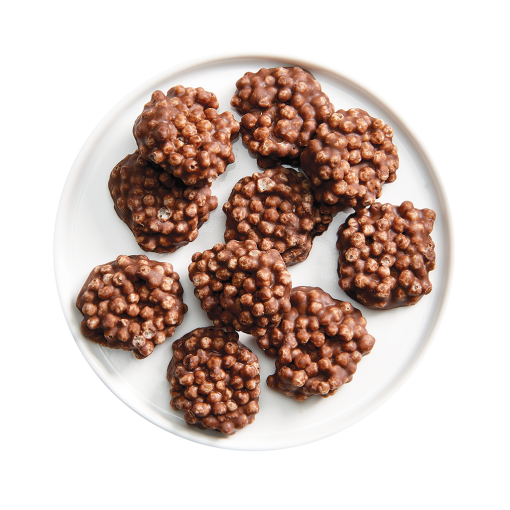Bouchées chocolatées saveur caramel fleur de sel (tx)
