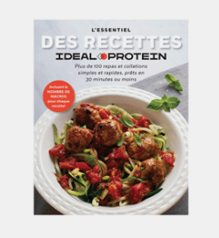 Livre l'essentiel des recettes Ideal Protein (tx)