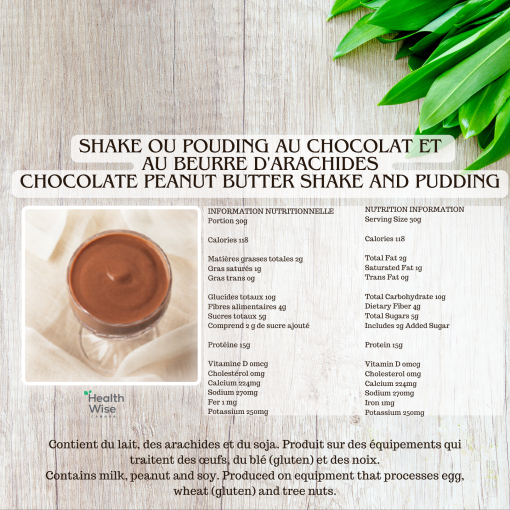 HW Boisson/pouding beurre d'arachide et chocolat – Image 2