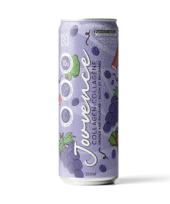 Boisson pétillante Jouvence à saveur de raisin et rhubarbe (tx)