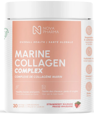 Collagène marin à saveur de fraise et rhubarbe (tx)