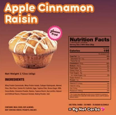 Mini-muffins pomme, cannelle et raisin (tx) – Image 2