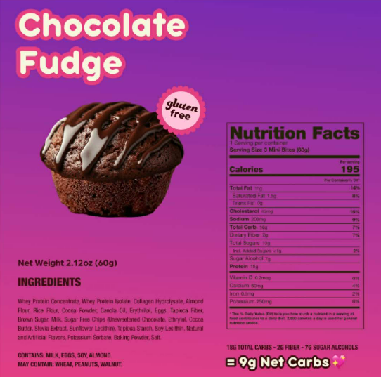 Mini-muffins chocolat fudge (tx) – Image 2